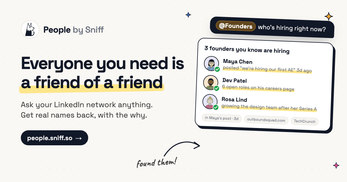 People by Sniff: everyone you need is a friend of a friend